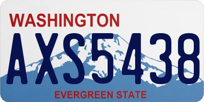 WA license plate AXS5438
