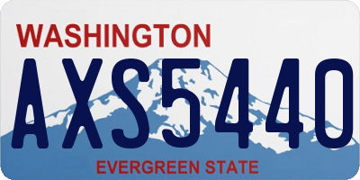 WA license plate AXS5440