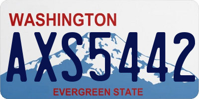 WA license plate AXS5442