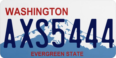 WA license plate AXS5444