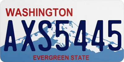 WA license plate AXS5445