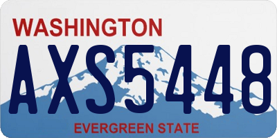 WA license plate AXS5448
