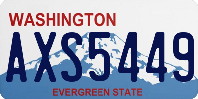 WA license plate AXS5449