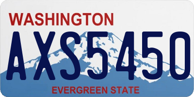 WA license plate AXS5450