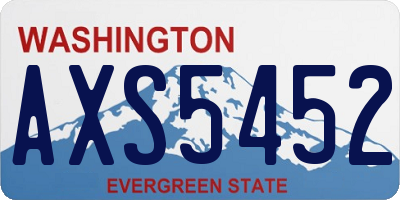 WA license plate AXS5452