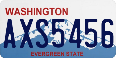 WA license plate AXS5456