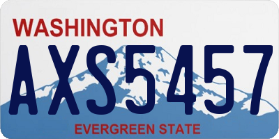 WA license plate AXS5457