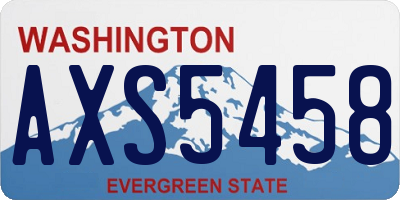 WA license plate AXS5458