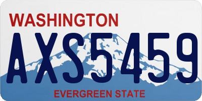 WA license plate AXS5459