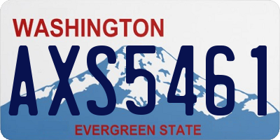 WA license plate AXS5461