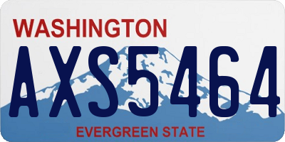 WA license plate AXS5464