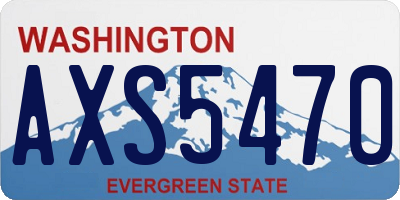 WA license plate AXS5470