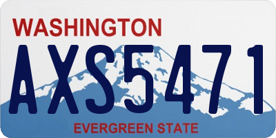 WA license plate AXS5471