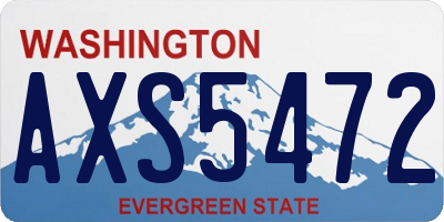 WA license plate AXS5472