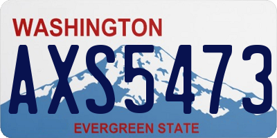 WA license plate AXS5473