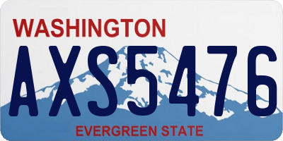 WA license plate AXS5476