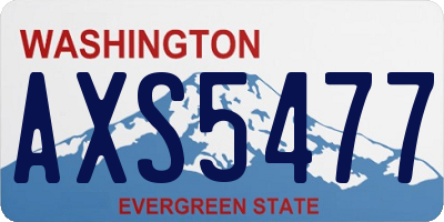 WA license plate AXS5477