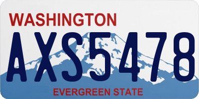 WA license plate AXS5478