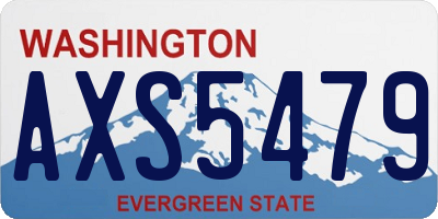 WA license plate AXS5479