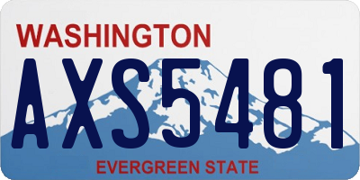 WA license plate AXS5481