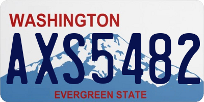 WA license plate AXS5482