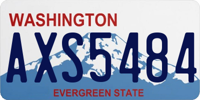 WA license plate AXS5484