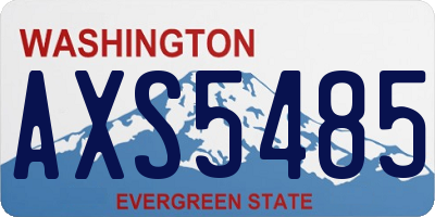 WA license plate AXS5485