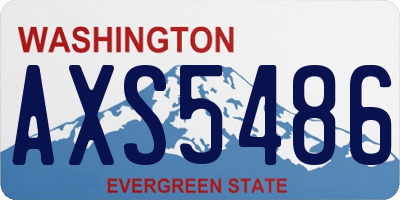 WA license plate AXS5486