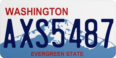 WA license plate AXS5487