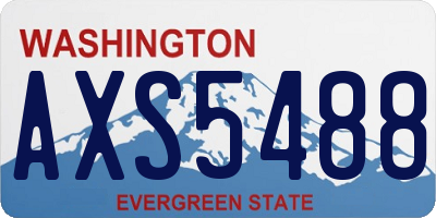 WA license plate AXS5488