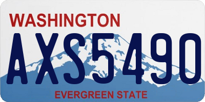 WA license plate AXS5490