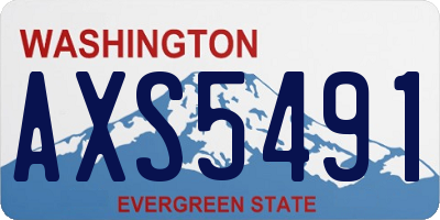 WA license plate AXS5491