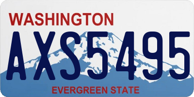 WA license plate AXS5495