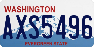 WA license plate AXS5496