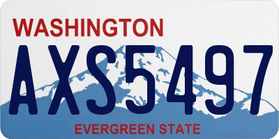 WA license plate AXS5497