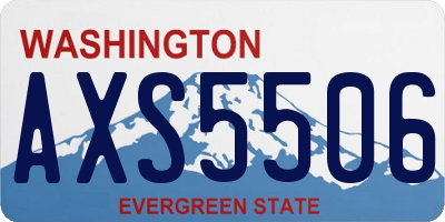 WA license plate AXS5506