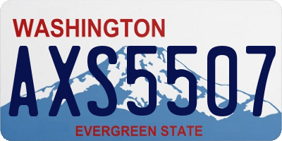 WA license plate AXS5507