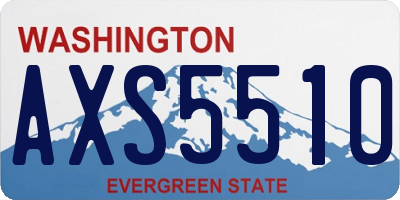 WA license plate AXS5510