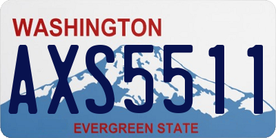 WA license plate AXS5511