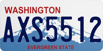 WA license plate AXS5512