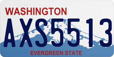 WA license plate AXS5513