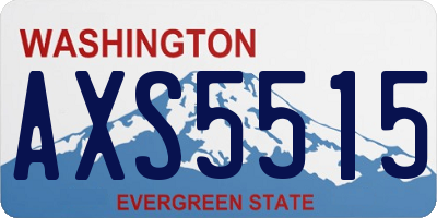 WA license plate AXS5515