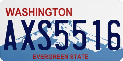 WA license plate AXS5516