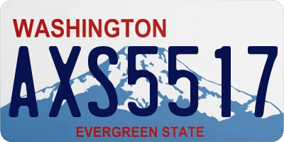 WA license plate AXS5517