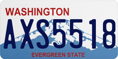 WA license plate AXS5518
