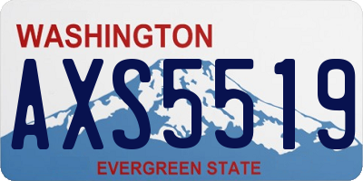 WA license plate AXS5519