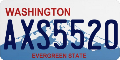 WA license plate AXS5520
