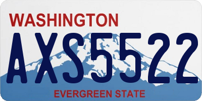 WA license plate AXS5522