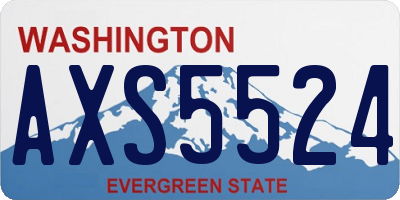 WA license plate AXS5524