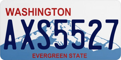 WA license plate AXS5527